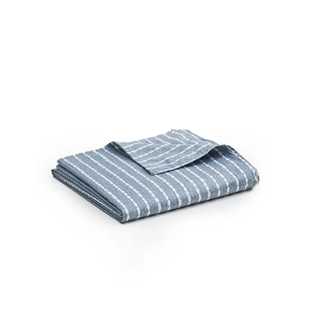 Cotton Duvet Cover for Weighted Blankets (Blue White Stripe, 41''x60'')